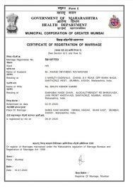 Marriage Certificate Registration Service in santacruz